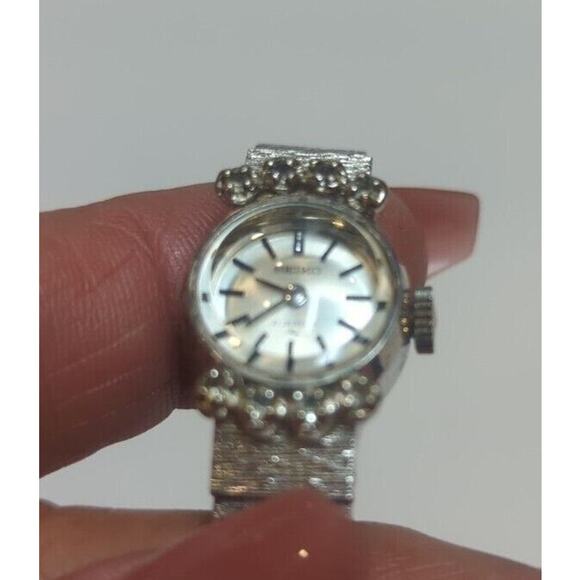 Women's Seiko Vintage Watch 21 Jewels White Gold Plate Tested Works